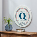 Coastal Door Decor Monogram White 18" Q