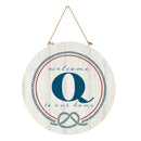 Coastal Door Decor Monogram White 18" Q