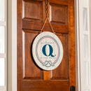 Coastal Door Decor Monogram White 18" Q