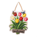 Tulip Garden Welcome Door Decor
