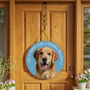 Pet Central Dog Wood Round Door Decor, Golden Retriever, 18"