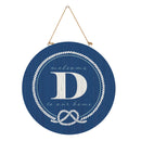 Coastal Door Decor Monogram Blue 18" D