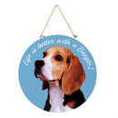 Pet Central Dog Wood Round Door Decor, Beagle, 18"