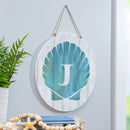 Coastal Door Decor Shell Monogram 18" J