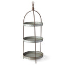 NAPA Home & Garden, GALVANIZED ROUND 3-TIER DISPLAY STAND,DF218