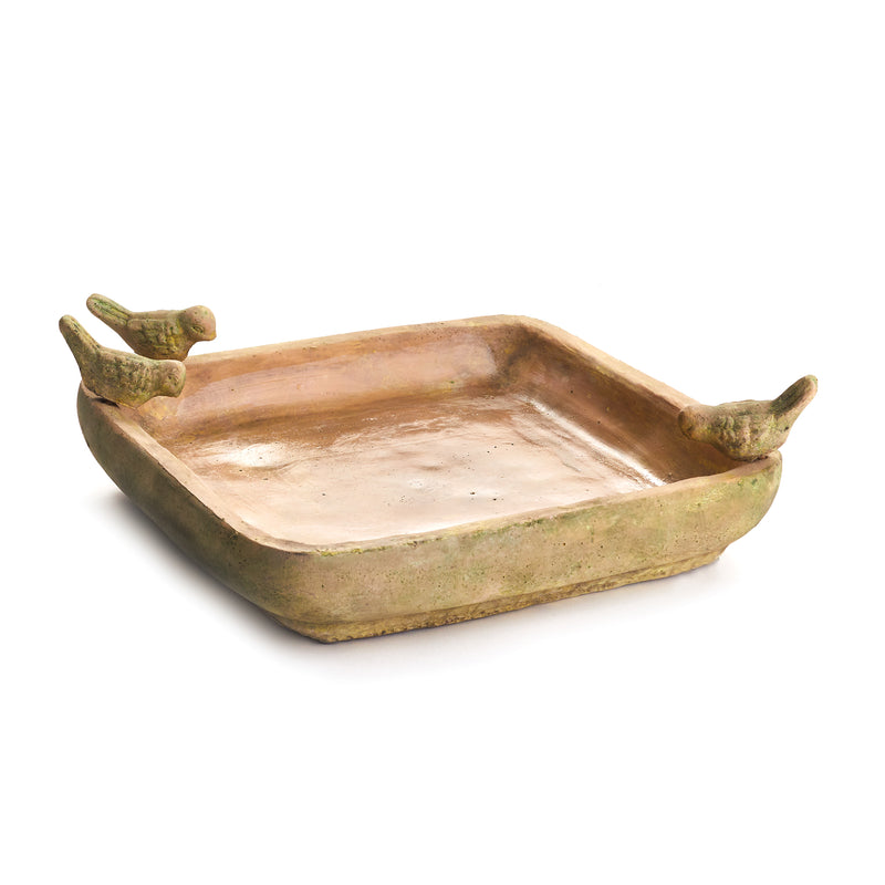 NAPA Home & Garden, WEATHERED GARDEN SQUARE BIRD TRAY,DG220