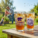 Kansas State University 16oz Glass pint, Set of 2