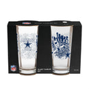 Dallas Cowboys 16oz Glass pint, Set of 2
