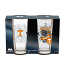 University of Tennessee 16oz Glass pint, Set of 2