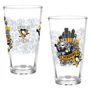 Pittsburgh Penguins 16oz Glass pint, Set of 2