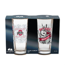 Ohio State University 16oz Glass pint, Set of 2