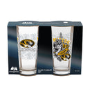 University of Missouri 16oz Glass pint, Set of 2