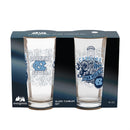 University of North Carolina 16oz Glass pint, Set of 2
