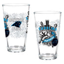 Carolina Panthers 16oz Glass pint, Set of 2