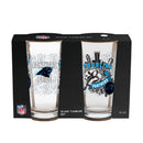 Carolina Panthers 16oz Glass pint, Set of 2