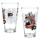 Philadelphia Flyers 16oz Glass pint, Set of 2