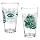 New York Jets 16oz Glass pint, Set of 2