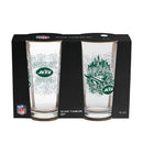 New York Jets 16oz Glass pint, Set of 2