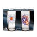 Clemson University 16oz Glass pint, Set of 2