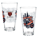 Chicago Bears 16oz Glass pint, Set of 2