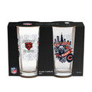 Chicago Bears 16oz Glass pint, Set of 2