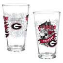 University of Georgia 16oz Glass pint, Set of 2