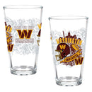 Washington Commanders 16oz Glass pint, Set of 2
