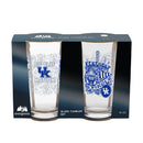 University of Kentucky 16oz Glass pint, Set of 2