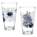 Penn State 16oz Glass pint, Set of 2