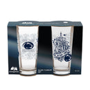 Penn State 16oz Glass pint, Set of 2
