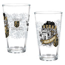 Vegas Golden Knights 16oz Glass pint, Set of 2