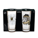 Vegas Golden Knights 16oz Glass pint, Set of 2