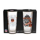 Cincinnati Bengals 16oz Glass pint, Set of 2