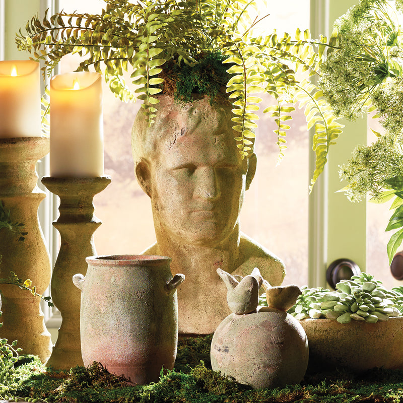 NAPA Home & Garden, WEATHERED GARDEN MALE BUST PLANTER,DJ248