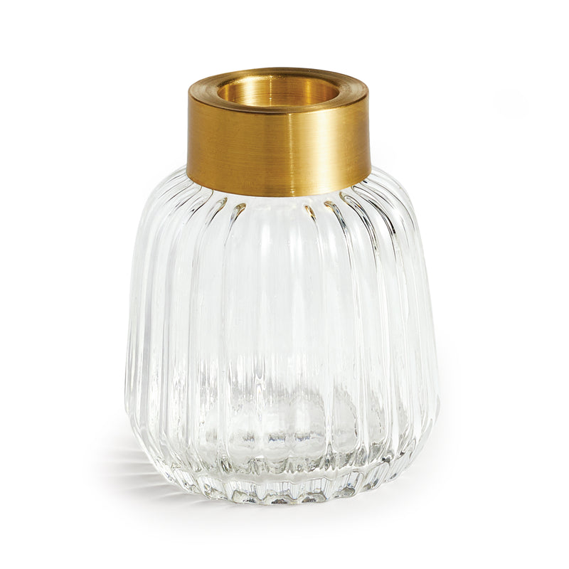 NAPA Home & Garden, JASPER FLUTED GLASS VASE 4.25",DW202