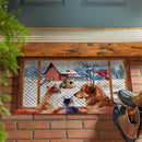 Winter Farmhouse Friends Embossed Mat