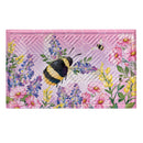 Pollinator Garden Pink Florals Bee Embossed Mat