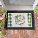 Home Sweet Home Greenery Wreath Embossed Mat