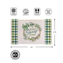 Home Sweet Home Greenery Wreath Embossed Mat