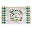 Home Sweet Home Greenery Wreath Embossed Mat