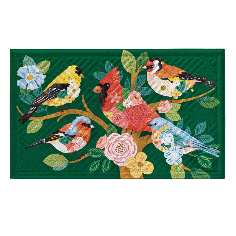 What She Shed Birds Embossed Mat