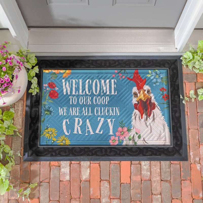 Petal & Plow Crazy Coop Embossed Mat