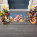 Hillside Pasture Pigs Embossed Mat