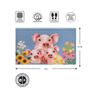 Hillside Pasture Pigs Embossed Mat