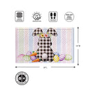 Buffalo Plaid Bunny Welcome Embossed Mat