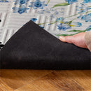 Welcome Blue Wildflower Embossed Mat