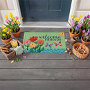 Cottage Garden Welcome Friends Embossed Mat