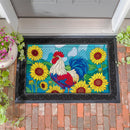 Sunflower Rooster Embossed Mat