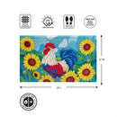 Sunflower Rooster Embossed Mat