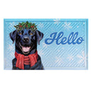 Happy Winter BlackLab Embossed Mat